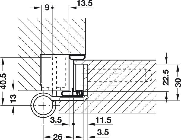 Objekttürband Edelstahl matt VX 7939/160 für gefälzte Objekttüren bis 200 kg Simonswerk mit Stiftsicherung